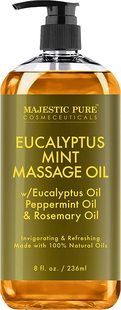 Eucalyptus PURE Mint Massage Invigora 美国代购 Oil MAJESTIC