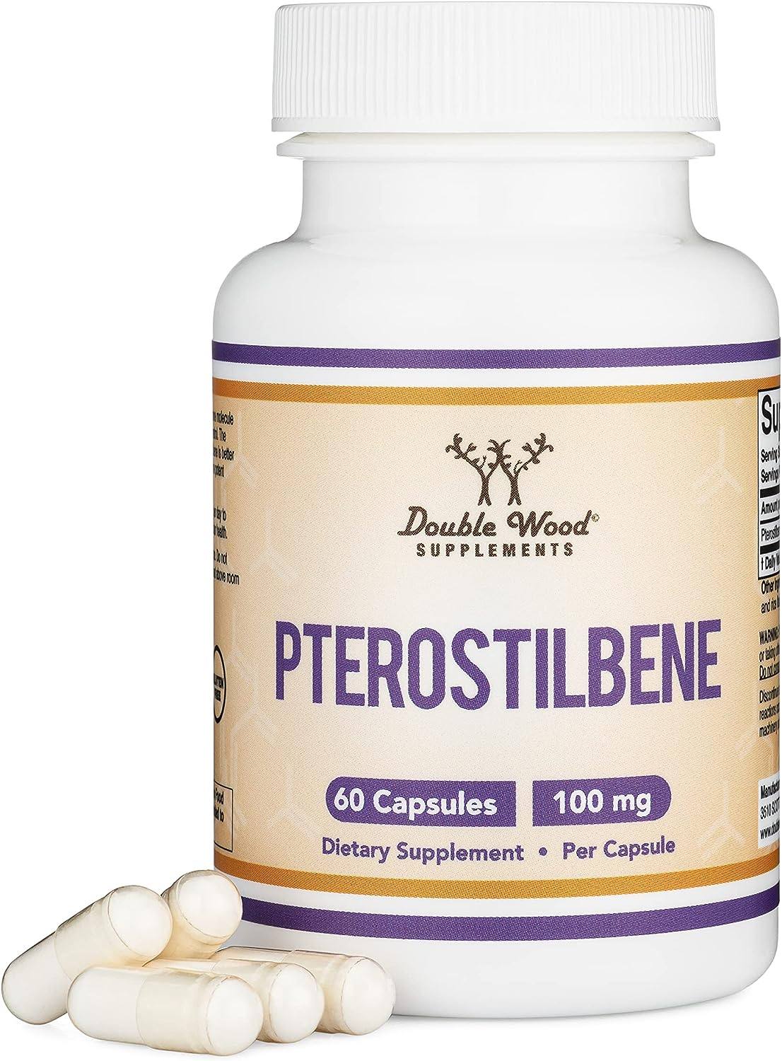 美国代购Pterostilbene 100mg Capsules (Third Party Tested) Ma