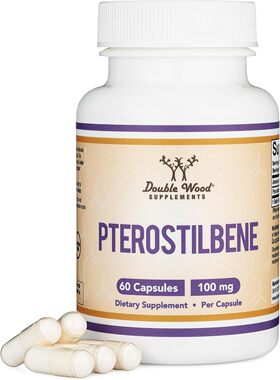 美国代购Pterostilbene 100mg Capsules (Third Party Tested) Ma