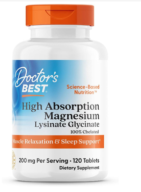 美国代购Doctor's Best High Absorption Magnesium Glycinate L