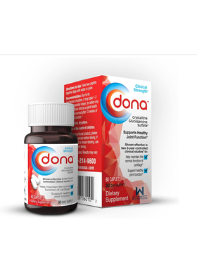 美国代购Dona Crystalline Glucosamine Sulfate, 750 Mg, 60 Cou