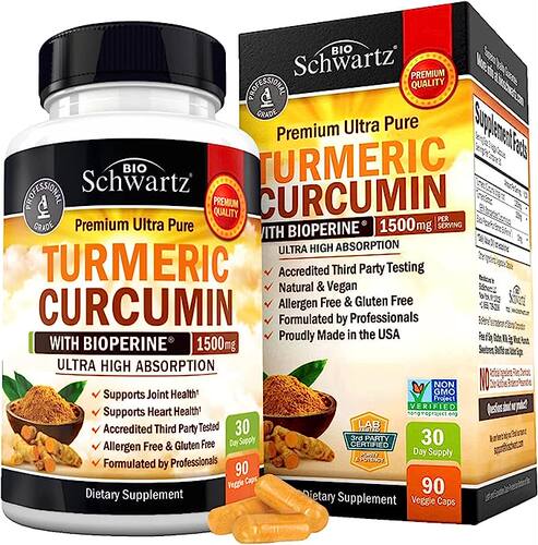 美国代购Turmeric Curcumin with BioPerine 1500mg - Natural Jo