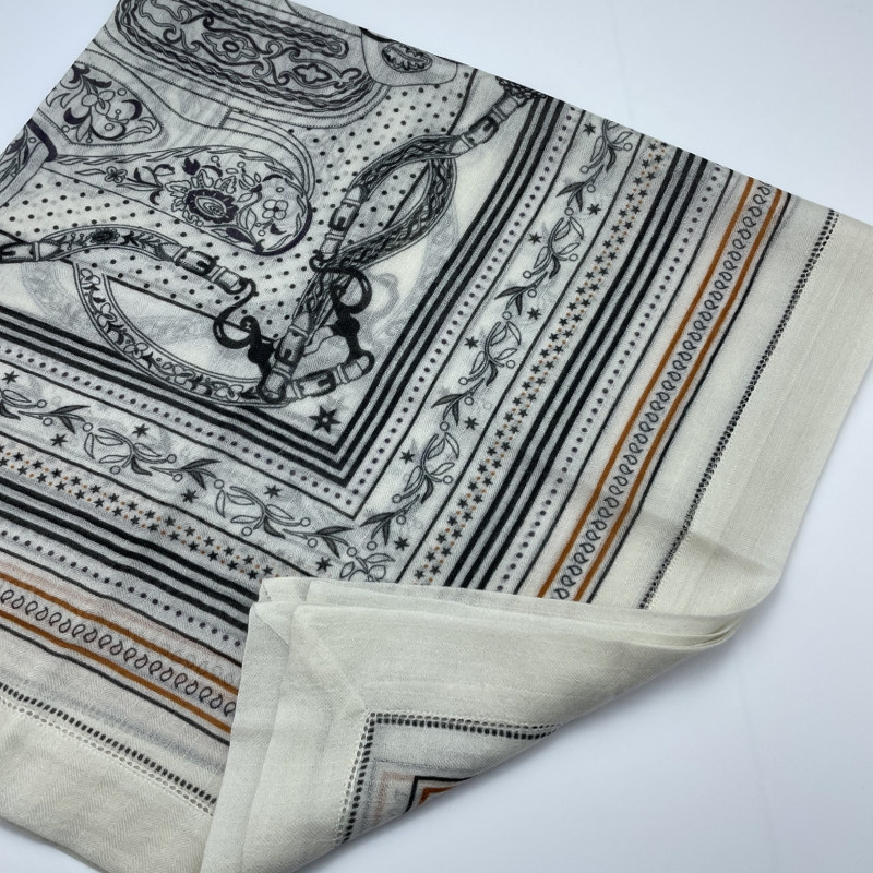 新品小众订单春夏季薄款200支水溶羊绒印花方巾保暖女空调房用