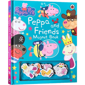 英文原版Peppa Pig: Peppa and Friends Magnet Book佩奇和她的朋友们粉红猪小妹小猪佩奇幼儿启蒙纸板磁铁书亲子互动绘本