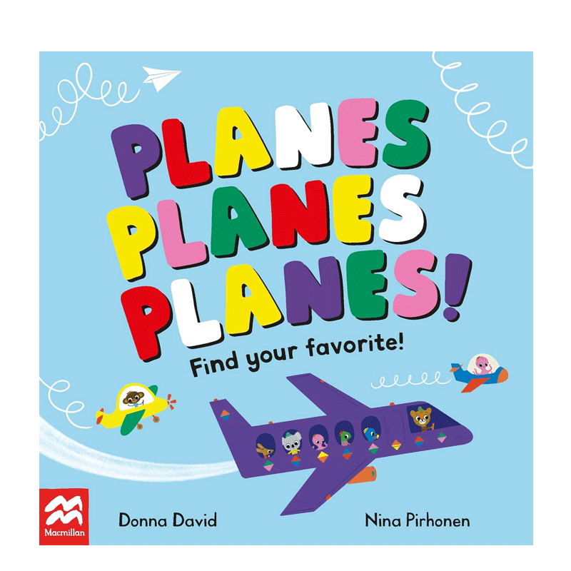 英文原版 Planes Planes Planes! 纸板 飞机 50辆小飞机教你学单词 2-6岁儿童宝宝启蒙益智交通工具纸板书进口正版