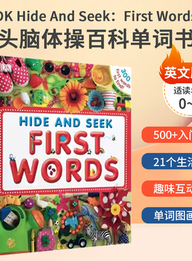 DK Hide and Seek First 100-300 Words常识词汇认知头脑体操书I SPY视觉大发现英文原版幼儿图解绘本亲子互动hideandseek