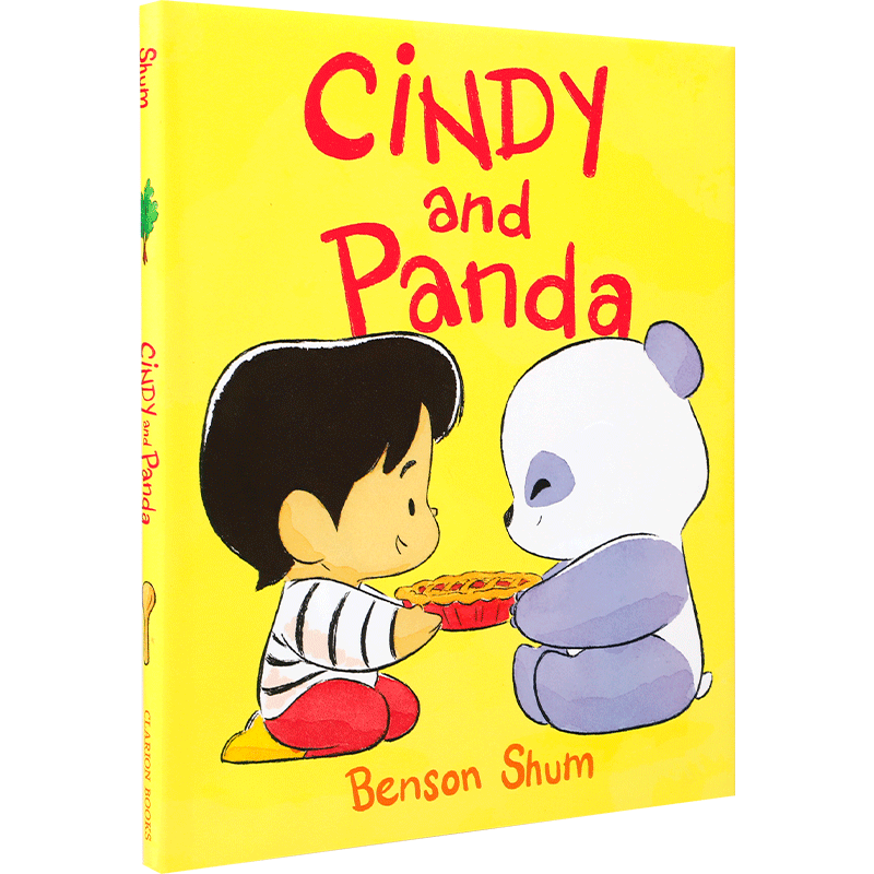英文原版 Cindy and Panda  辛迪和熊猫 讲述了烘焙和结交新朋友的乐趣 4-8岁儿童宝宝启蒙益智谊故事精装绘本