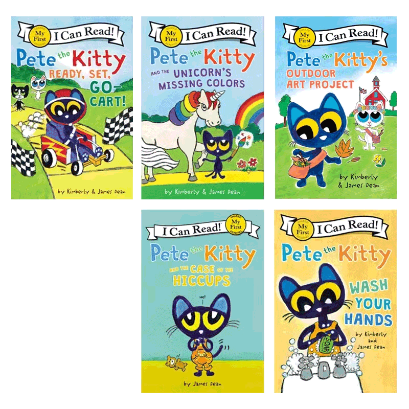 英文原版进口ICR Pete the Kitty系列7本 低幼儿童英语启蒙认知绘本 亲子互动共读早教书HarperCollins出版分级阅读