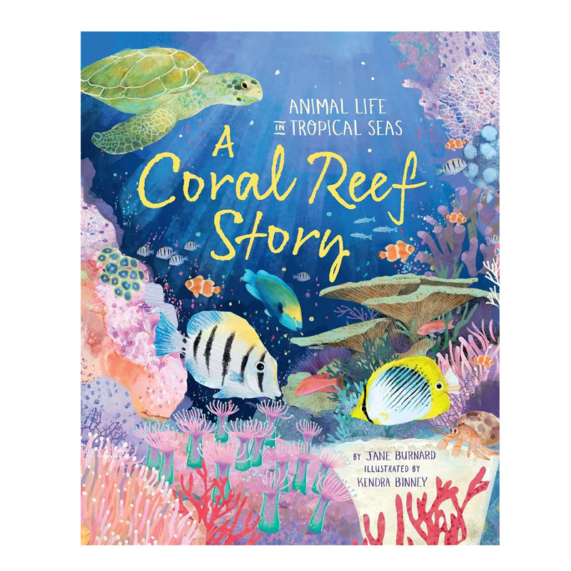 英文原版 A Coral Reef Story: Animal Life in Tropical Seas礁石的故事 Macmillan Children's Books青少年儿童科普百科精装-封面