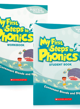扫码听音频My First Steps to Phonics Student Book 6 迈向拼读第一步 4-8岁幼儿宝宝语感培养自然拼读英文学习教辅Scholastic