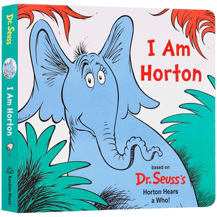 英文原版I Am Horton我是霍顿低幼儿童英语启蒙认知图画书绘本撕不烂纸板书Random House Books正版进口读物童书Cynthia Schumerth