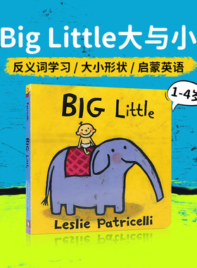 一根毛小脏孩系列早教绘本纸板书Big Little名家leslie patricelli 幼童绘本故事书 宝宝绘本1-2岁撕不烂进口英文原版图书