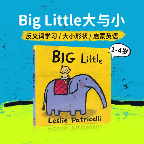 一根毛小脏孩系列早教绘本纸板书Big Little名家leslie patricelli 幼童绘本故事书 宝宝绘本1-2岁撕不烂进口英文原版图书