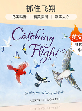 英文原版 Catching Flight抓住飞翔 关于希望和韧性的充满诗意图画书 4-8岁儿童启蒙鸟类科普 精美插图 鼓舞人心精装绘本