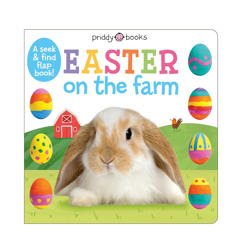 英文原版 Easter on the Farm: A Seek & Find Flap Book 复活节 农场上的复活节:一本寻宝书 2-6岁儿童宝宝启蒙益智纸板书