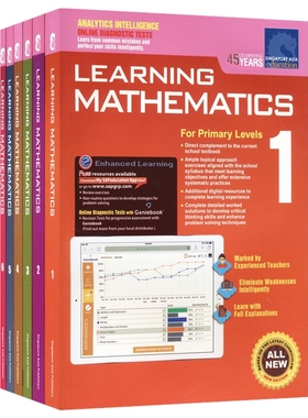 英文原版SAP新加坡小学数学思维训练建模教材Learning Mathematics1-6年级学习系列启蒙英语练习册数学学习法教辅教材 7-12岁