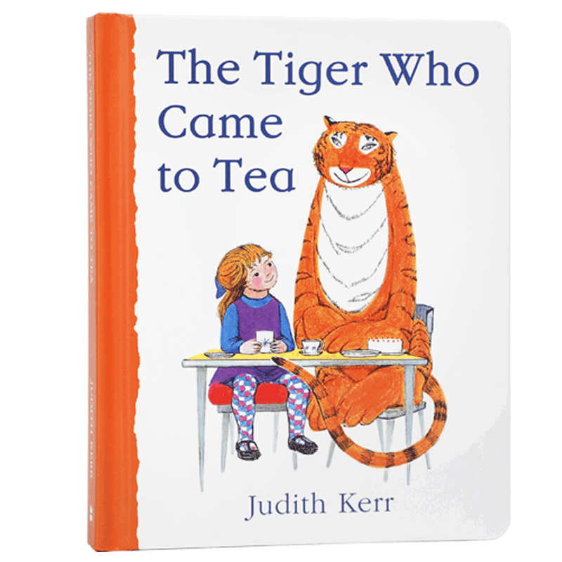 英文原版进口 The Tiger Who Came to Tea 老虎来喝下午茶儿童启蒙英语阅读纸板书趣味故事图画绘本0-3-6岁亲子共读书单