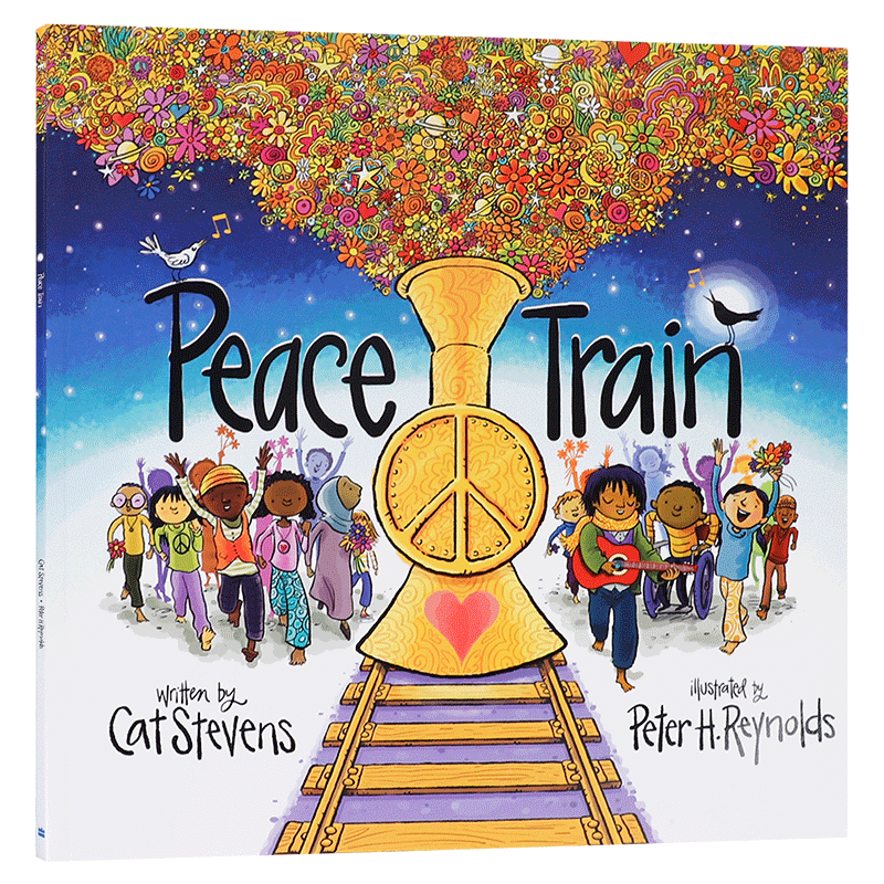 英文原版绘本 Peace Train和平列车 3-5岁低幼儿童英语启蒙认知绘本 亲子互动共读早教书 宝宝睡前儿歌童谣故事书图画书 平装