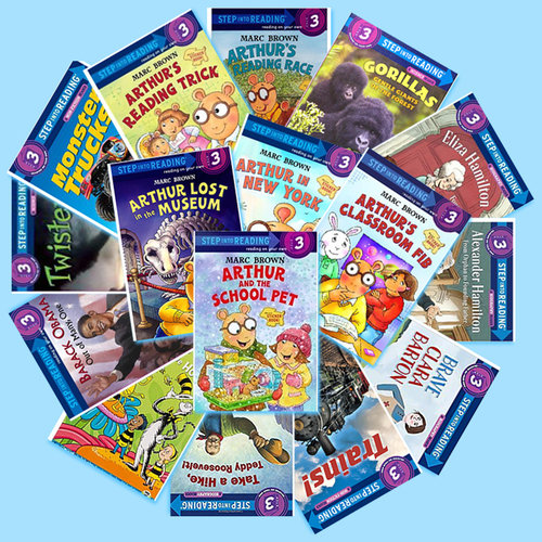 100元5本兰登英语分级阅读3】Step into reading L3 企鹅书屋绘本英文原版原版图画书儿童英语早教启蒙分级读物Arthur亚瑟