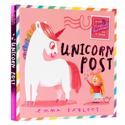 英文原版Unicorn Post独角兽的信件神奇互动式翻翻故事 精装绘本冒险故事4-8岁