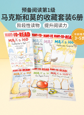 英文原版Ready-to-Read level 1 Max & Mo Collector's Set 6bks预备阅读第1级马克斯和莫的收藏套装6册 儿童英语早教分级阅读