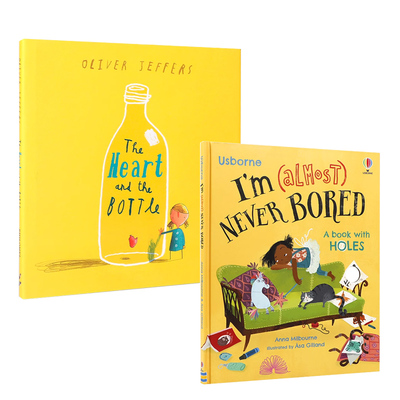 英文原版绘本I'm Not Very: I'm (Almost) Never Bored /Oliver Jeffers: The Heart and the Bottle 哲思故事绘本 系列2本