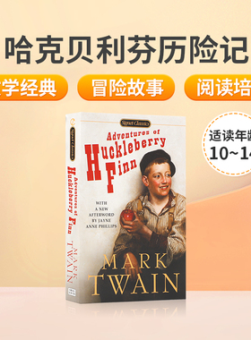 正版世界经典文学名著哈克贝利芬历险记英文原版Adventures Of Huckleberry Finn马克吐温小说黑布林英语阅读汤姆索亚续集送音频