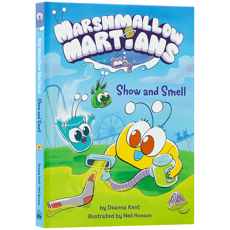 英文原版 棉花糖火星人：展示与嗅觉  Marshmallow Martians: Show and Smell 4-8岁儿童宝宝益智冒险故事漫画书精装