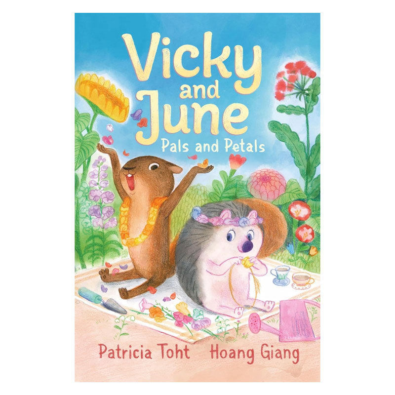 预售英文原版 Vicky and June: Pals and Petals 维基与琼:伙伴与花瓣 全彩插图幽默温馨友谊冒险 4-8岁阅读温馨友谊幽默章节书籍