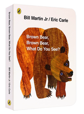 英文原版棕熊绘本 Brown Bear What Do You See 棕色的熊你在看什么纸板书廖彩杏启蒙Eric Carle卡尔爷爷搭吴敏推荐系列