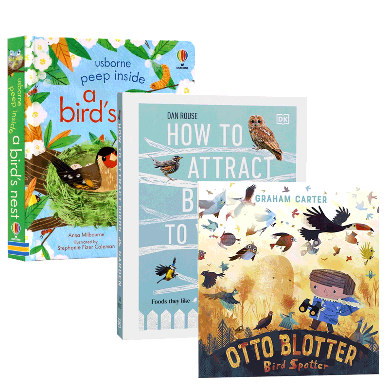 英文原版 鸟类观察主题科普 系列3本 DK How to Attract Birds to Your Garden 中小学生课外英语阅读了解保护动物绘本