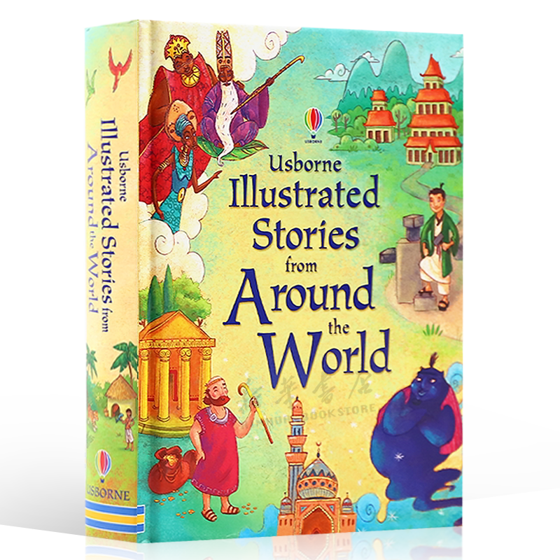 英文原版Usborne Illustrated Stories from Around the World 世界各地的插图全彩民间神话故事精装绘本童话寓言4-8岁