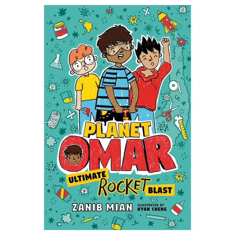 预售英文原版Planet Omar #5: Ultimate Rocket Blast 奥马尔星球5 终极火箭爆炸 搞笑黑白插图校园成长生活书 小初生英语阅读章节