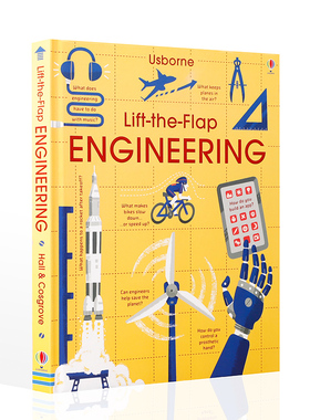Usborne尤斯伯恩工程小百科Lift-the-flap Engineering工程学英文原版绘本6岁+小学STEM读物少儿科普图鉴书大开纸板翻翻书精装