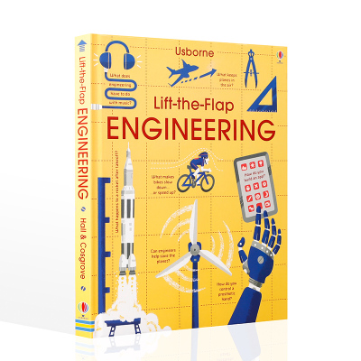 Usborne尤斯伯恩工程小百科Lift-the-flap Engineering工程学英文原版绘本6岁+小学STEM读物少儿科普图鉴书大开纸板翻翻书精装