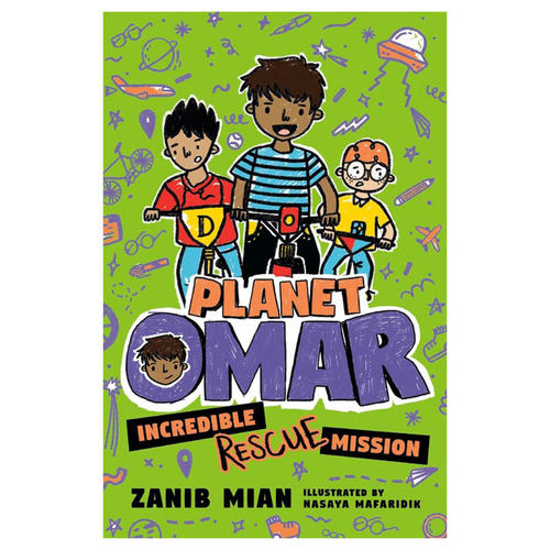 预售英文原版 Planet Omar #3: Incredible Rescue Mission 奥马尔星球3 不可思议的营救任务 小初生阅读搞笑黑白插图校园成长生活