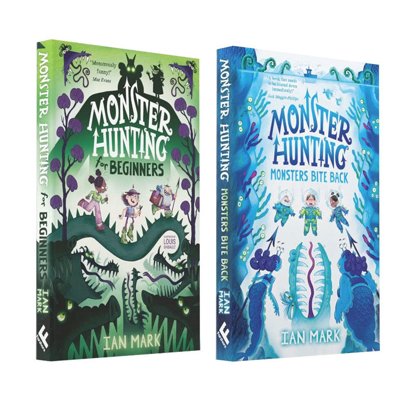 英文原版怪物狩猎系列2本Monster Hunting #1: For Beginners/Monster Hunting #2: Monsters Bite Back趣味奇幻怪兽童话故事