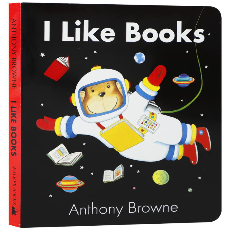 英文原版绘本 I Like Books 我喜欢书 安东尼布朗作品 2-4岁低幼儿童英语启蒙认知绘本 亲子互动共读宝宝睡前故事早教书纸板书