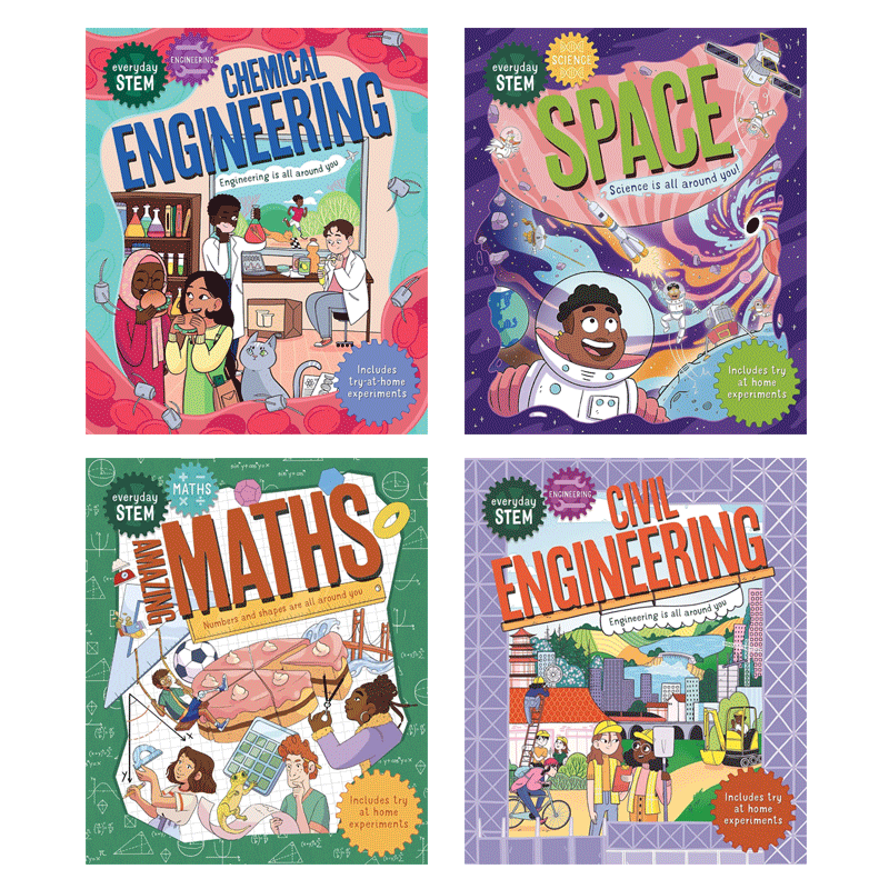 英文原版Everyday STEM日常科学系列数学Amazing Maths空间Space化学工程Chemical Engineering土木Civil10-14岁青少年中小学科普