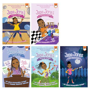 英文原版Jada Jones杰达琼斯系列5册 Rock Star/Sleepover Scientist/Dancing Queen/Sky Watcher儿童校园友谊主题桥梁书章节小说