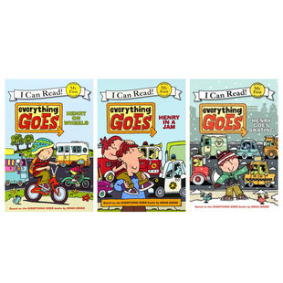 亲子共读绘本 Skating 3册绘本幼儿英语交通工具My First Wheels Read Can Goes 英文原版 Everything Henry Goes系列Henry