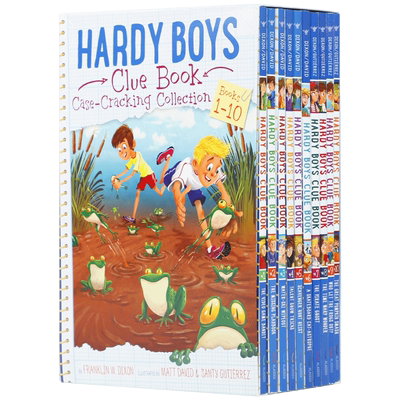 英文原版Hardy Boys Clue Book Case-Cracking Collection 1-10 哈迪兄弟线索书10册 少儿探险英语阅读故事书 儿童初级章节桥梁书