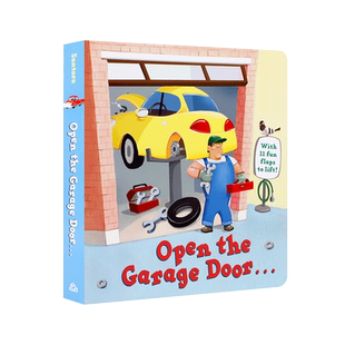 英文原版绘本 Open the Garage Door打开车库门 Random House兰登书屋出版 幼儿英语启蒙绘本纸板书 亲子互动共读早教书睡前故事书