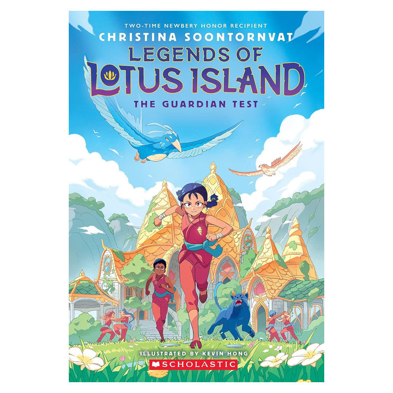 预售英文原版Legends of Lotus Island #1: The Guardian Test莲花岛传奇1 守护者测试插图奇幻魔法冒险平装桥梁/章节书10-14岁