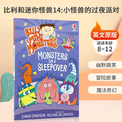 预售比利和迷你怪兽14:小怪兽的过夜派对Billy and the Mini Monsters: Monsters on a Sleepover8-12岁儿童幽默故事全彩插画书