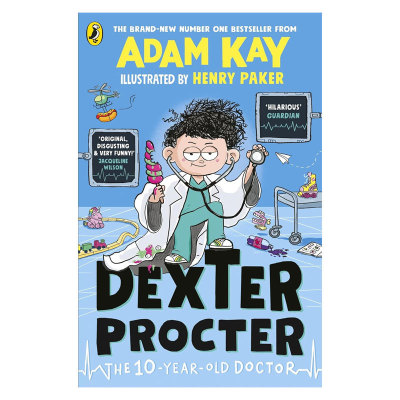 预售英文原版Dexter Procter the 10-Year-Old Doctor十岁的医生德克斯特天才小医生爆笑故事趣味科普 医学知识平装小说10-14岁