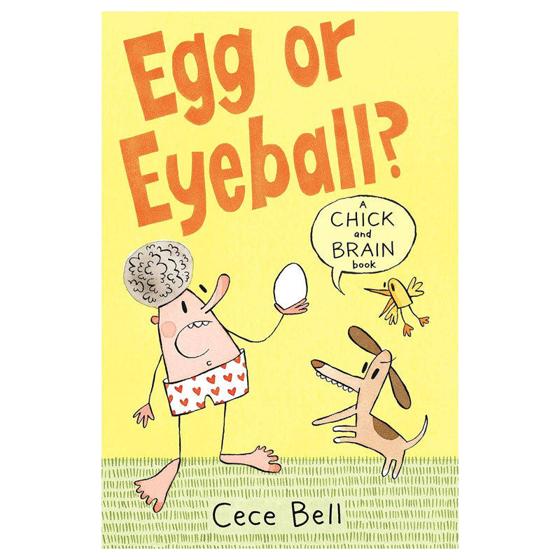 预售英文原版Chick and Brain: Egg or Eyeball?小鸡与大脑 鸡蛋还是眼球纽伯瑞奖作家搞笑故事 平装桥梁章节书4-8岁