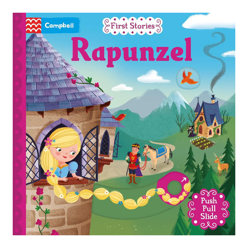 预售First Stories: Rapunzel长发公主经典儿童童话故事篇启蒙纸板书读物认知机关游戏书英文原版