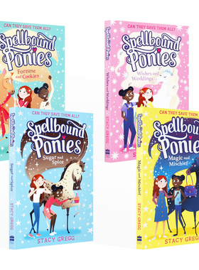 英文原版Spellbound Ponies#1-4被诅咒的小马系列4本 HarperCollins出版儿童英语课外阅读魔幻故事桥梁章节书Magic and Mischief