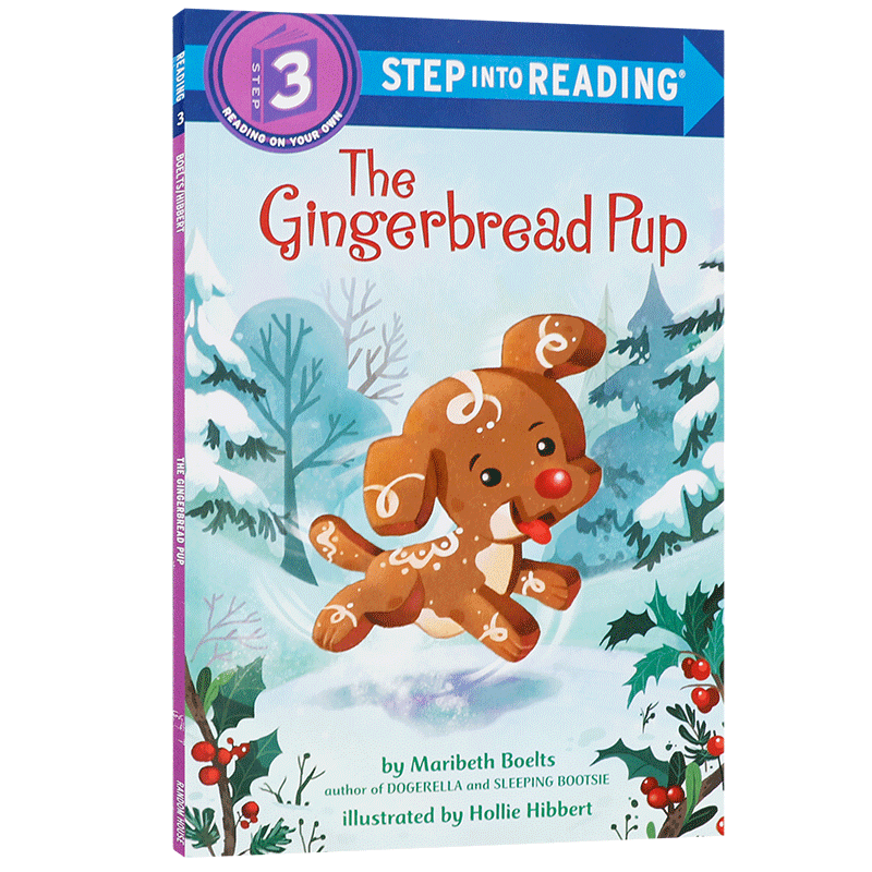 英文原版The Gingerbread Pup姜饼小狗的故事Step Into Reading Level 3儿童英语早教启蒙分级阅读书Random House兰登书屋出版